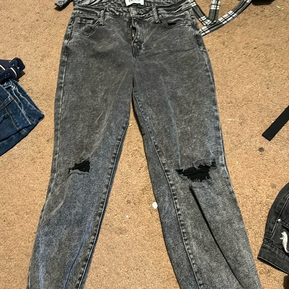 Black High Rise Straight Leg RSQ